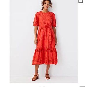 NWOT Ann Taylor midi eyelet dress